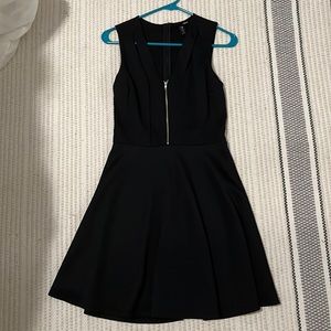 aqua black flowy dress size M